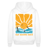 Unisex Bio-Hoodie -sunny waves- - Weiß
