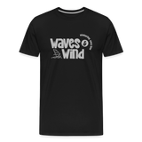 Männer Premium Bio T-Shirt -waves & wind- - Schwarz