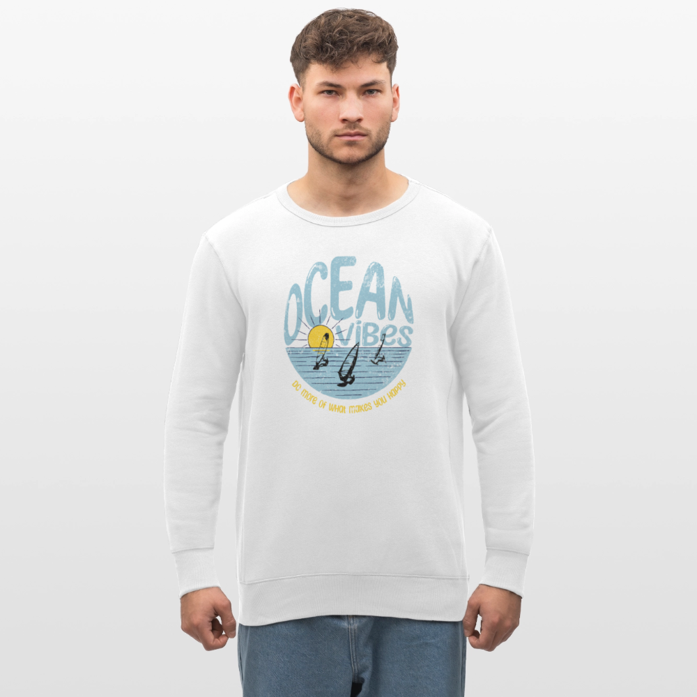 Unisex Bio-Sweatshirt ROLLER -do more- - Weiß