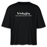 Frauen Boxy Bio-T-Shirt -much more- - Schwarz