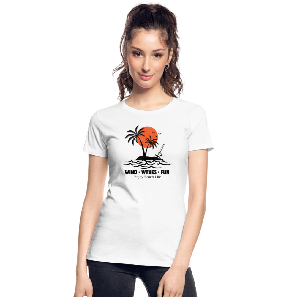 Frauen Premium Bio T-Shirt -enjoy life- - Weiß