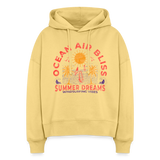 Boxy Frauen Bio Hoodie -ocean air bliss- - Hellgelb