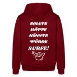 Windsurfer geschenk Bio-Hoodie -surfe!- - Burgunderrot