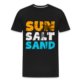 Männer Premium Bio T-Shirt -sun salt sand- - Schwarz