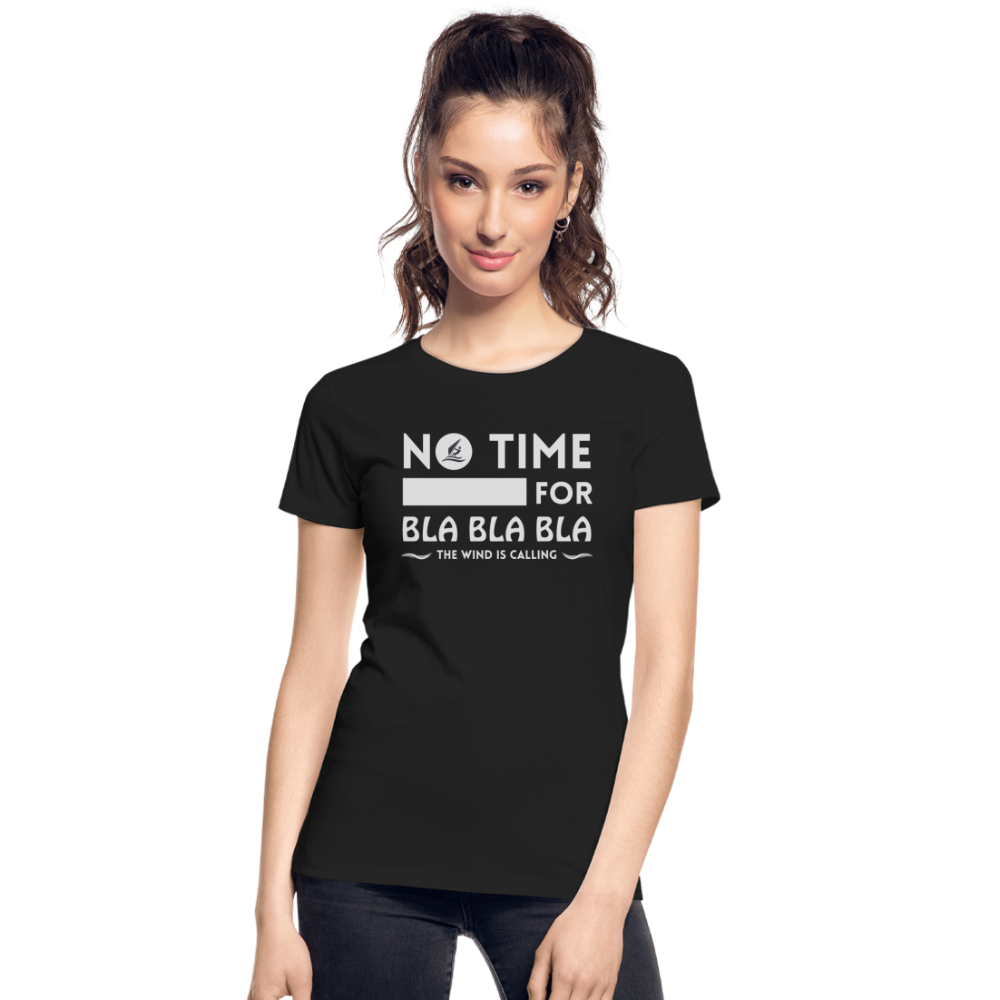 Frauen Premium Bio T-Shirt -bla bla bla- - Schwarz