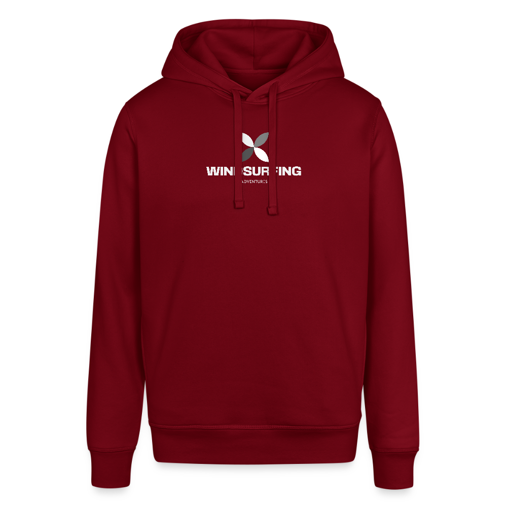 Unisex Bio-Hoodie -adventures- - Burgunderrot