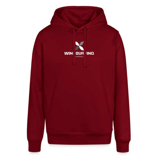 Unisex Bio-Hoodie -adventures- - Burgunderrot