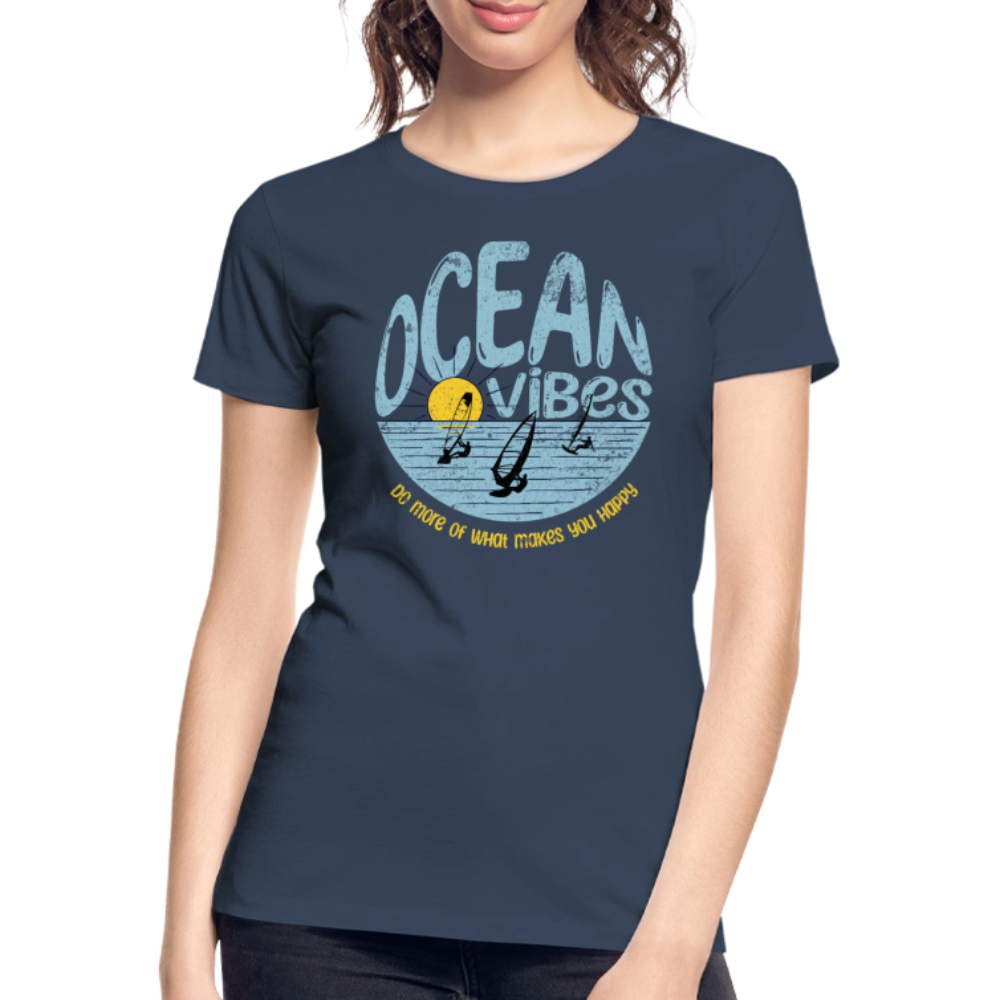 Frauen Premium Bio T-Shirt -do more- - Navy
