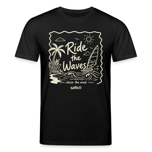 safis Windsurf Shirt Männer -ride the waves- - Schwarz