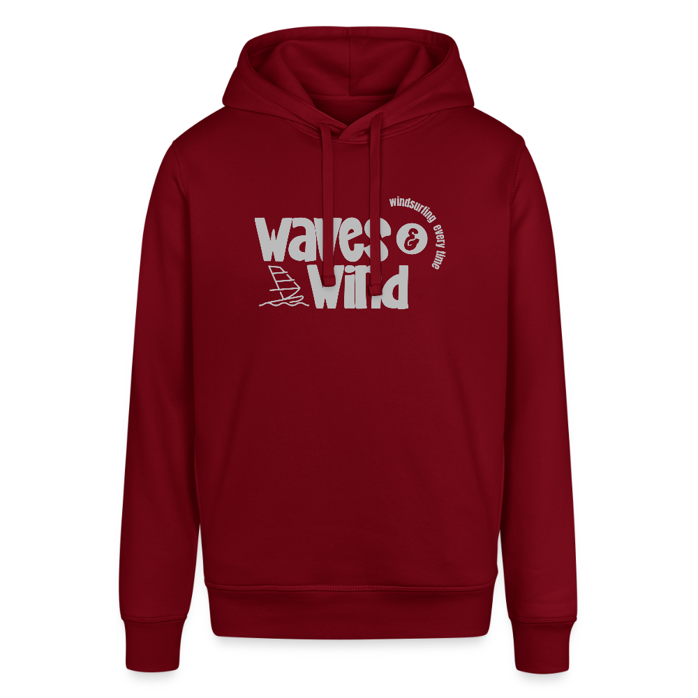 Bio-Hoodie -waves & wind- - Burgunderrot