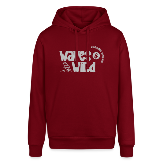 Bio-Hoodie -waves & wind- - Burgunderrot