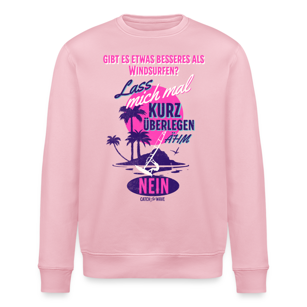 Unisex Bio-Sweatshirt -kurz überlegt- - Hellrosa