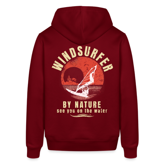 Unisex Bio-Hoodie -by nature- - Burgunderrot