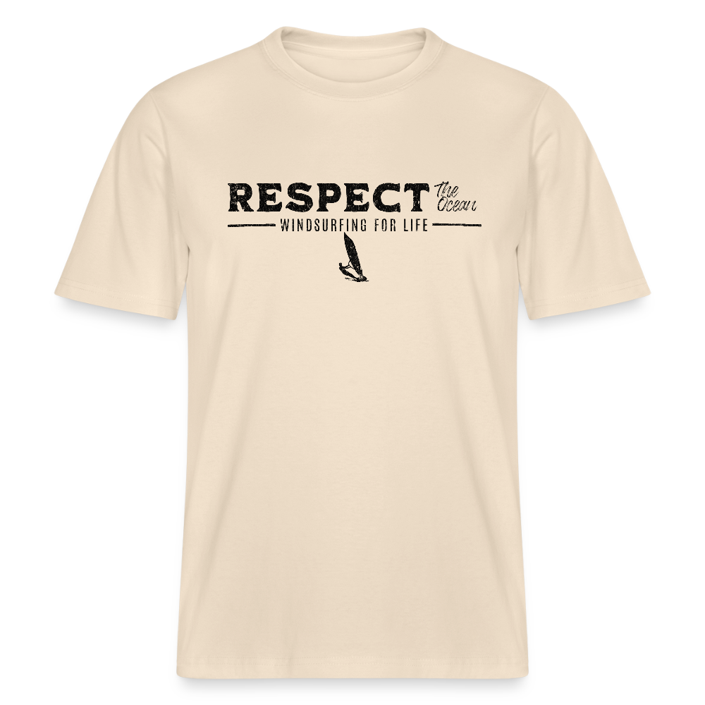 Relaxed Fit Unisex Bio-T-Shirt -respect- - Weißgrau