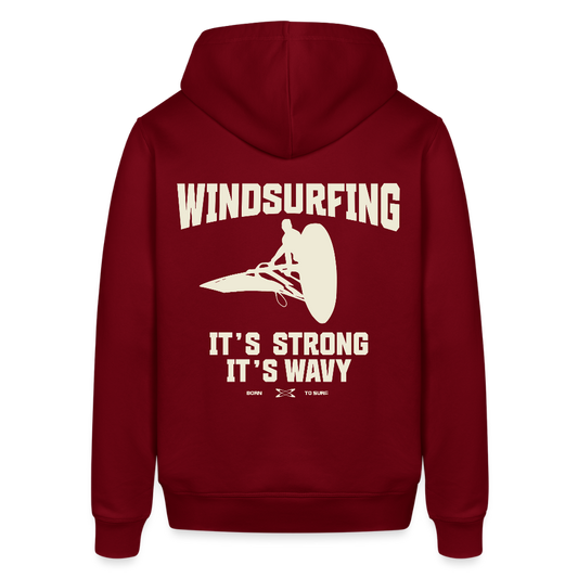 Unisex Bio-Hoodie -wavy- - Burgunderrot