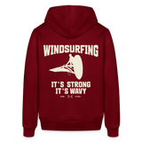 Unisex Bio-Hoodie -wavy- - Burgunderrot