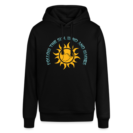 Unisex Bio-Hoodie -follow me- - Schwarz