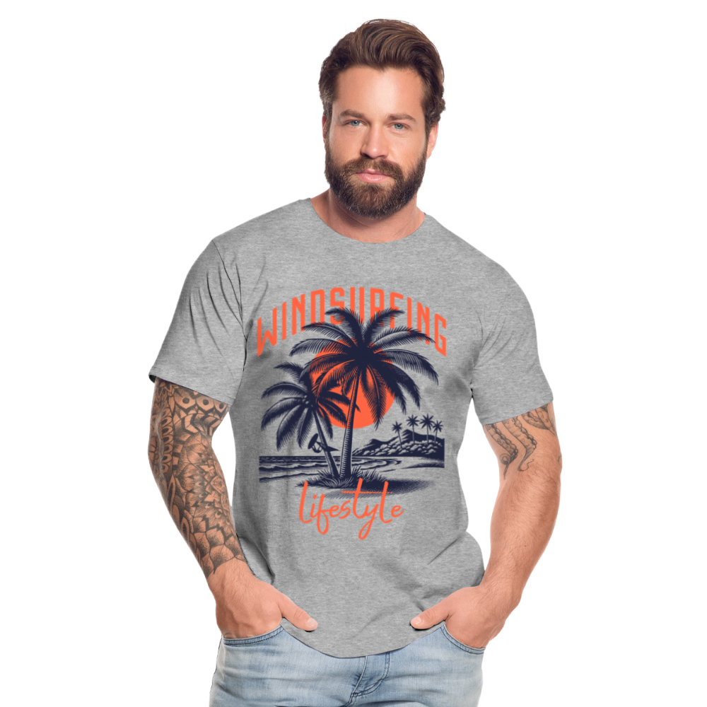 Männer Premium Bio T-Shirt -Lifestyle- - Grau meliert