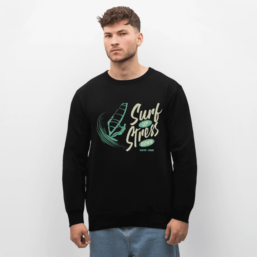 Windsurfer Hoodie ROLLER -surf up- - Schwarz
