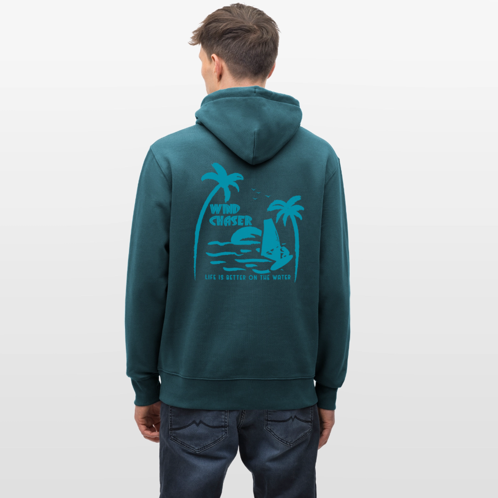 Unisex Bio-Hoodie CRUISER -wind chaser- - Dunkles Petrol