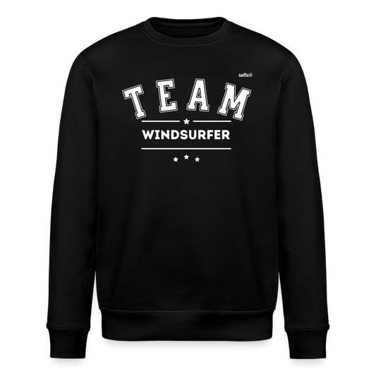Unisex Bio-Sweatshirt ROLLER -Team Windsurfer- - Schwarz