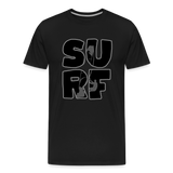 Männer Premium Bio T-Shirt -surf- - Schwarz