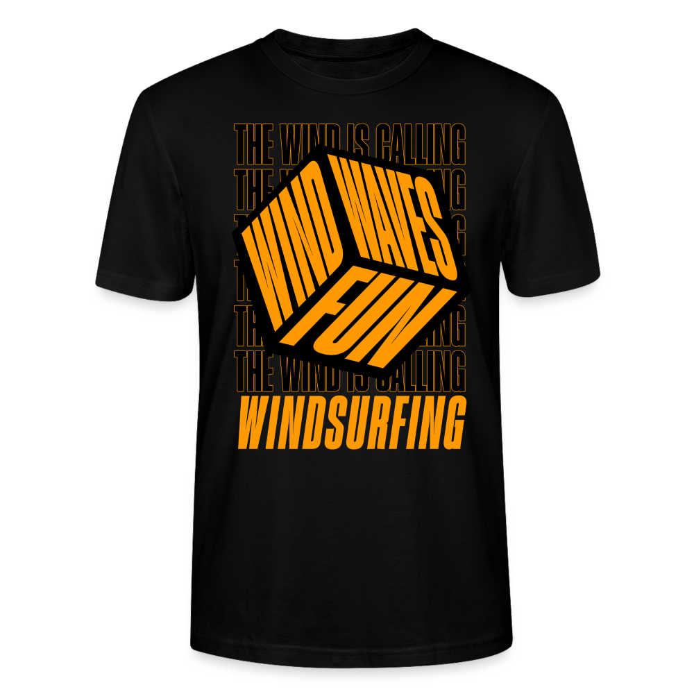 Unisex T-Shirt CRAFTER -wind waves fun- - Schwarz