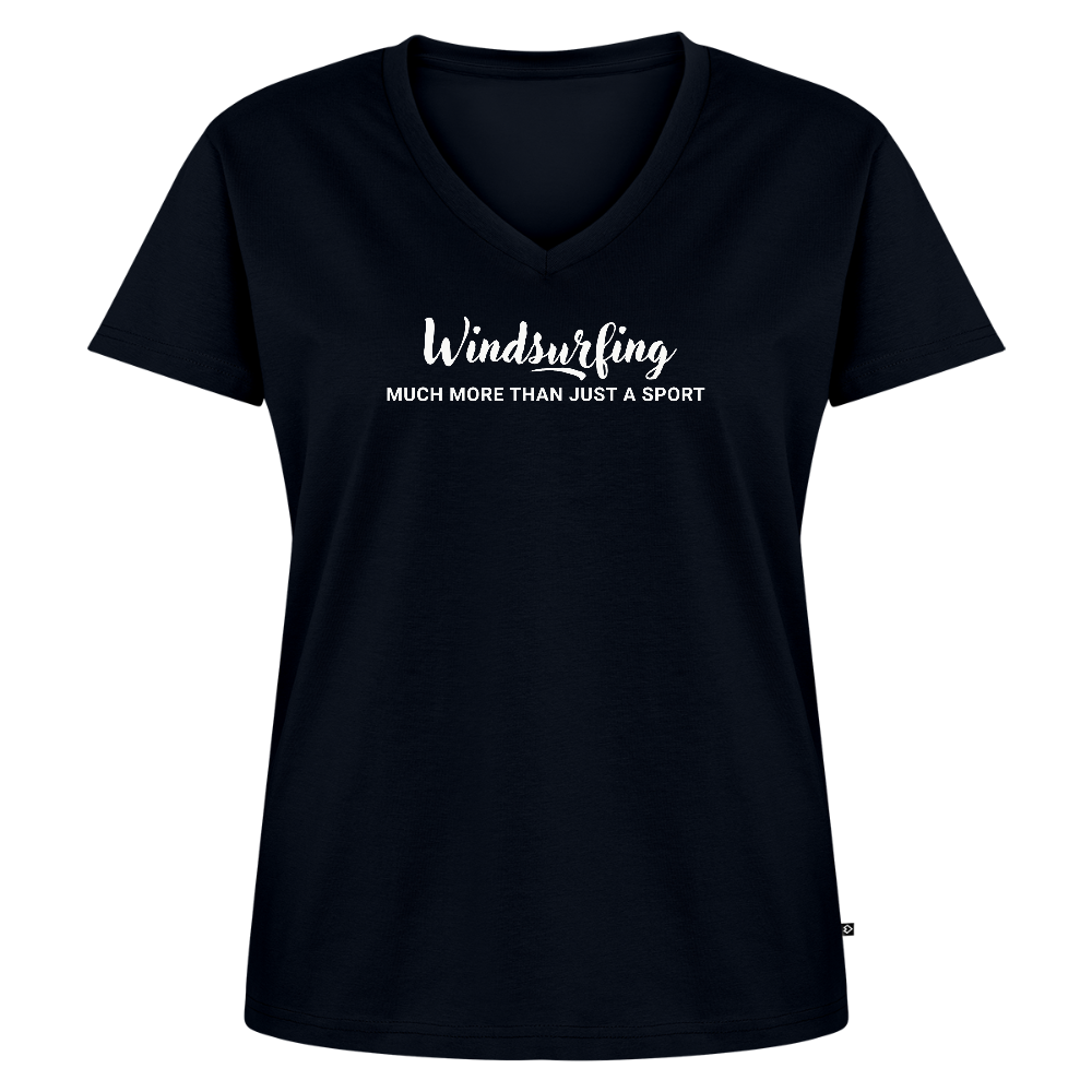 Geschenke Für Windsurfer - T-Shirt mit V-Ausschnitt -much more- - Navy