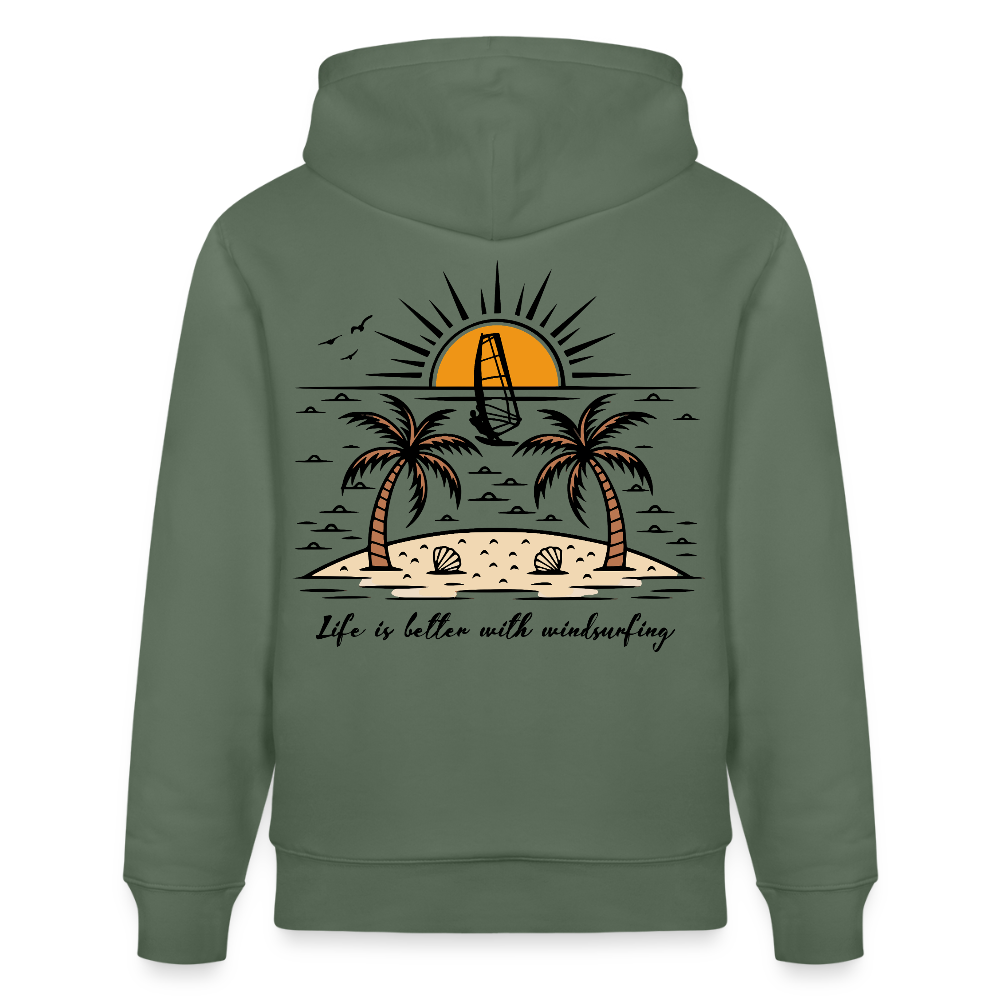 Unisex Bio-Hoodie CRUISER -better life- - Tanngrün