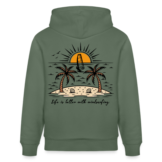 Unisex Bio-Hoodie CRUISER -better life- - Tanngrün