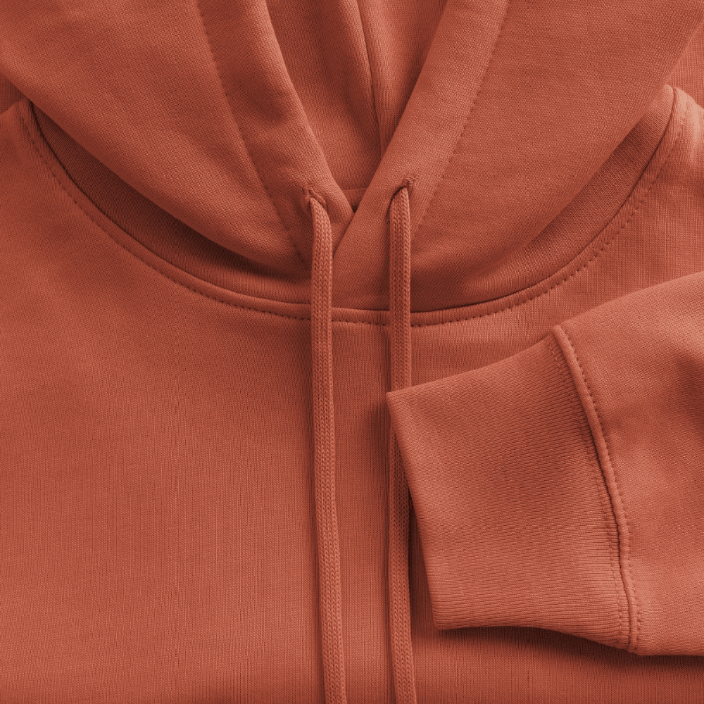 Boxy Frauen Bio Hoodie -surfe!- - Terrakotta
