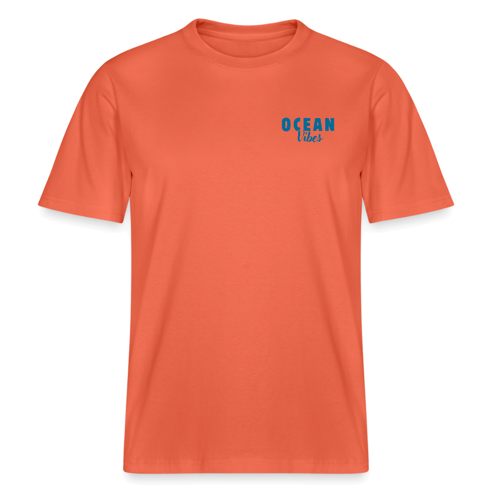 Relaxed Fit Unisex Bio-T-Shirt -happiest- - Hellrot