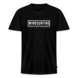Männer Bio-T-Shirt mit V-Ausschnitt -feel the freedom I- - Schwarz