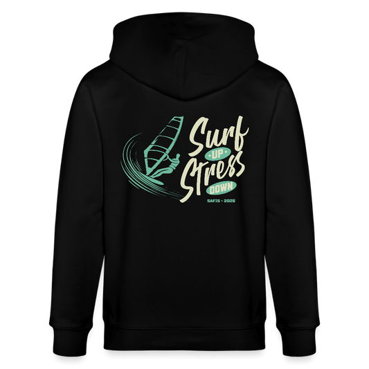 Surf und Streetstyle Bekleidung - Windsurfer Kapuzenjacke CULTIVATOR -surf up- - Schwarz
