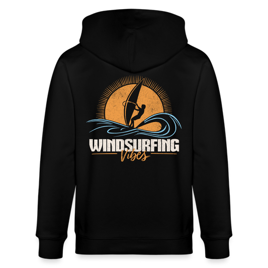 Unisex Bio-Kapuzenjacke -vibes- - Schwarz