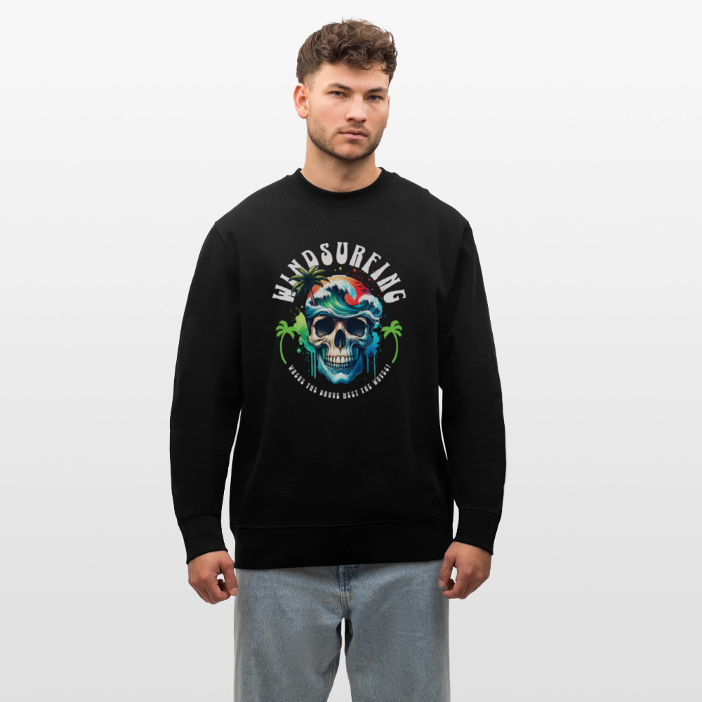 Männer Bio-Sweatshirt -be brave- - Schwarz