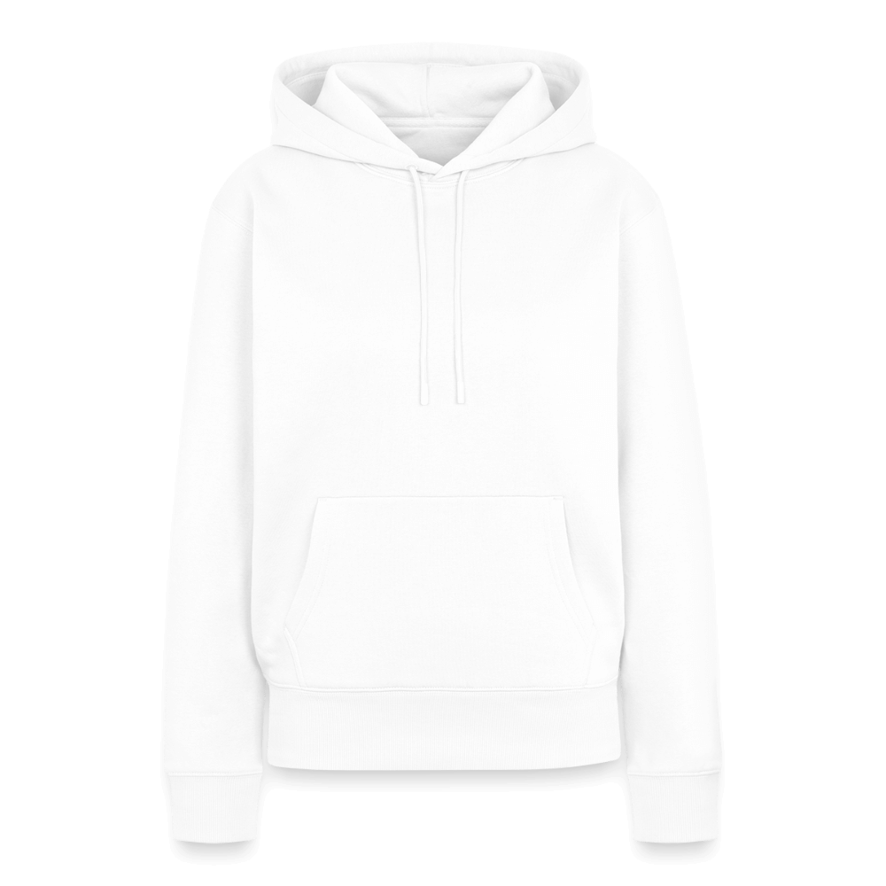 Frauen Premium Hoodie Weiß – „I’d rather be“ für Windsurferinnen