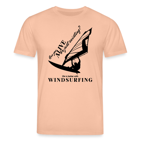 T Shirt Windsurf CREATOR -are you alive- - Pfirsich