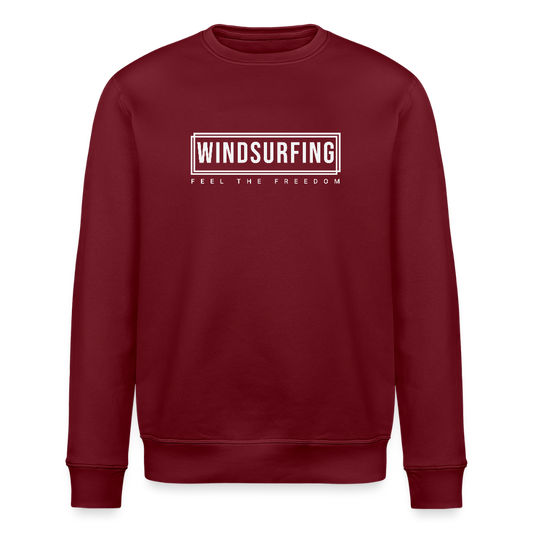Unisex Bio-Sweatshirt ROLLER -feel the freedom I- - Burgunderrot