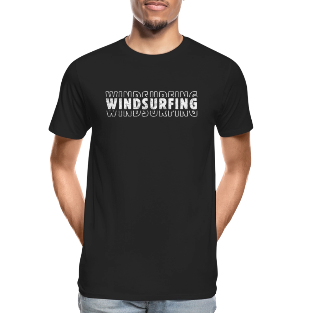 Männer Premium Bio T-Shirt -windsurfing- - Schwarz