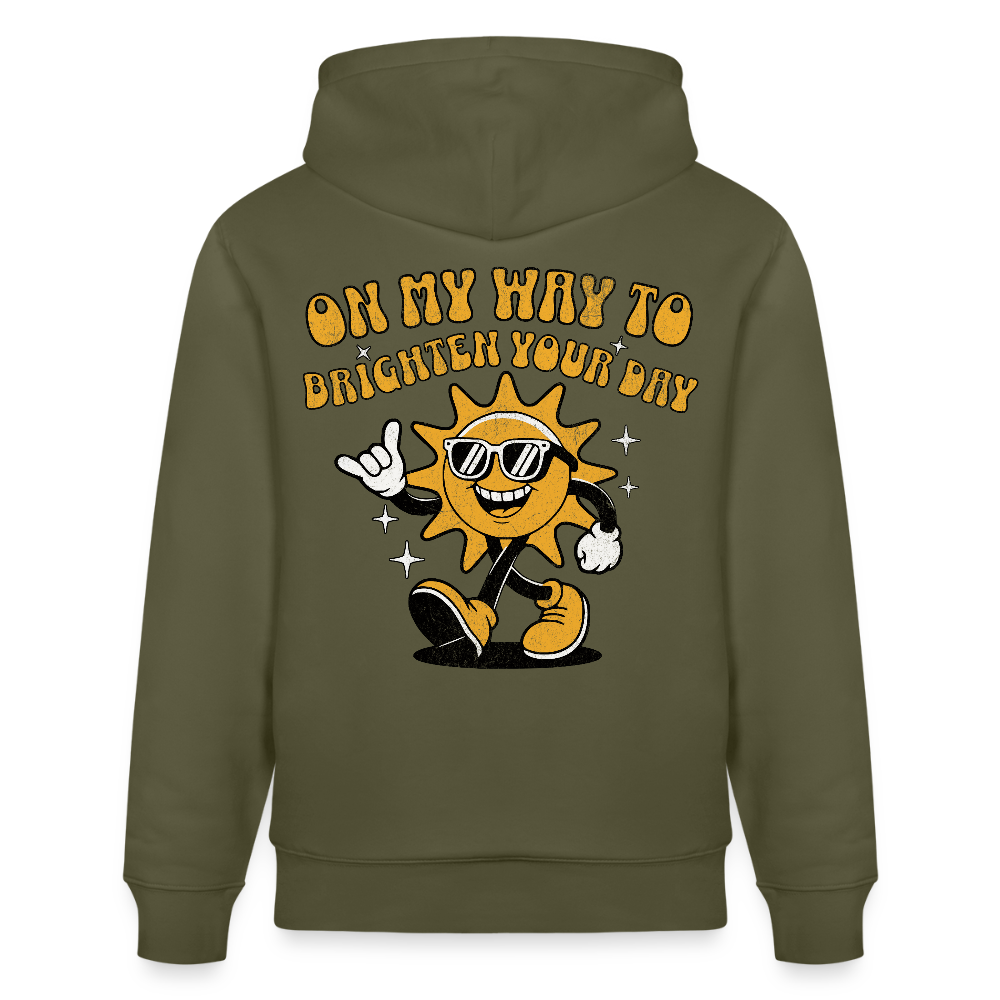 Geschenke Für Windsurfer Bio-Hoodie CRUISER -on my way- - Khaki Grün