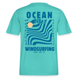 windsurf t shirt -happiest- - Poolblau