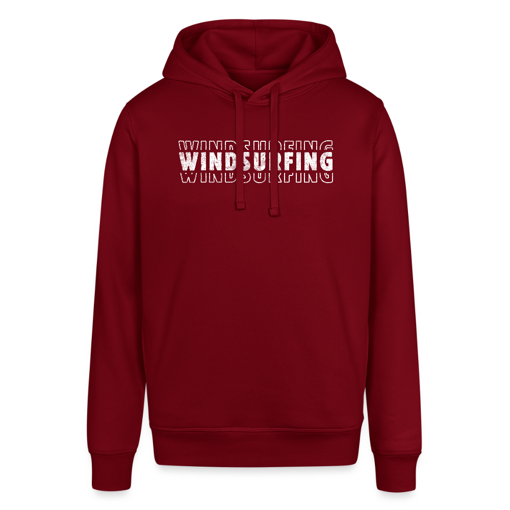 Unisex Bio-Hoodie -windsurfing- - Burgunderrot