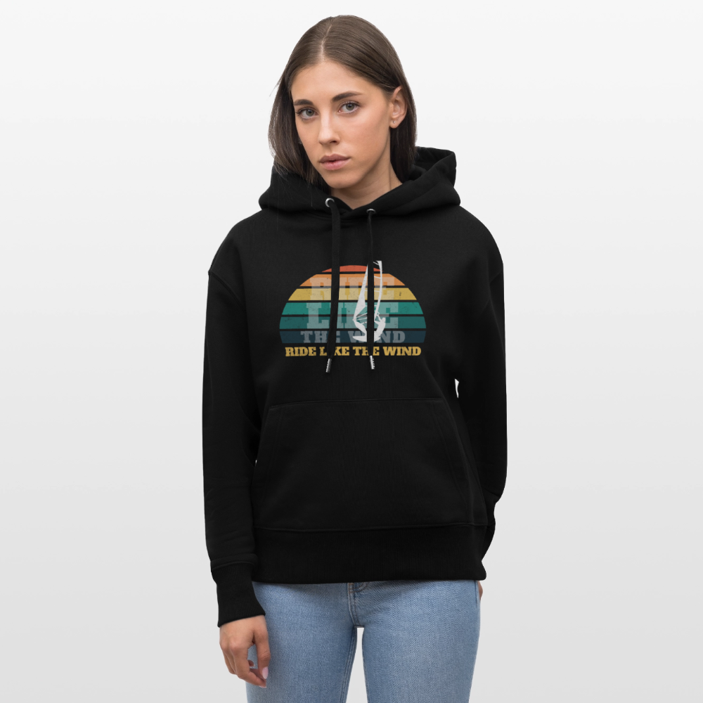 Unisex Relaxed Fit Hoodie -ride like the wind- - Schwarz