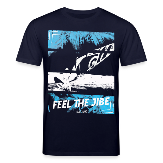 Windsurfbekleidung kaufen safis® Unisex Bio-T-Shirt CREATOR -jibe- - Navy