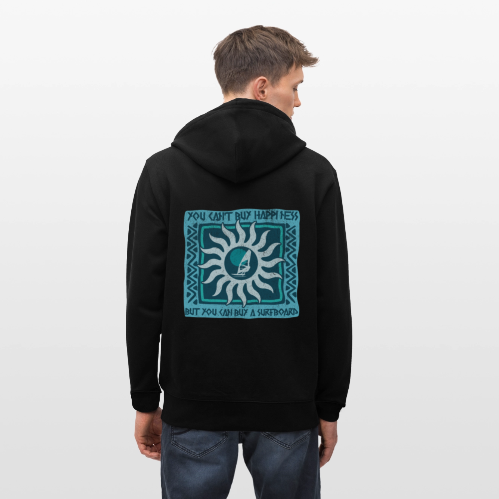 Unisex Bio-Kapuzenjacke CULTIVATOR -buy happiness- - Schwarz