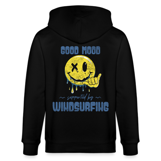 Unisex Bio-Kapuzenjacke -smiley- - Schwarz