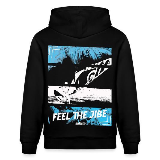 Windsurf Bekleidung Männer safis® Unisex Bio-Hoodie CRUISER -jibe- - Schwarz
