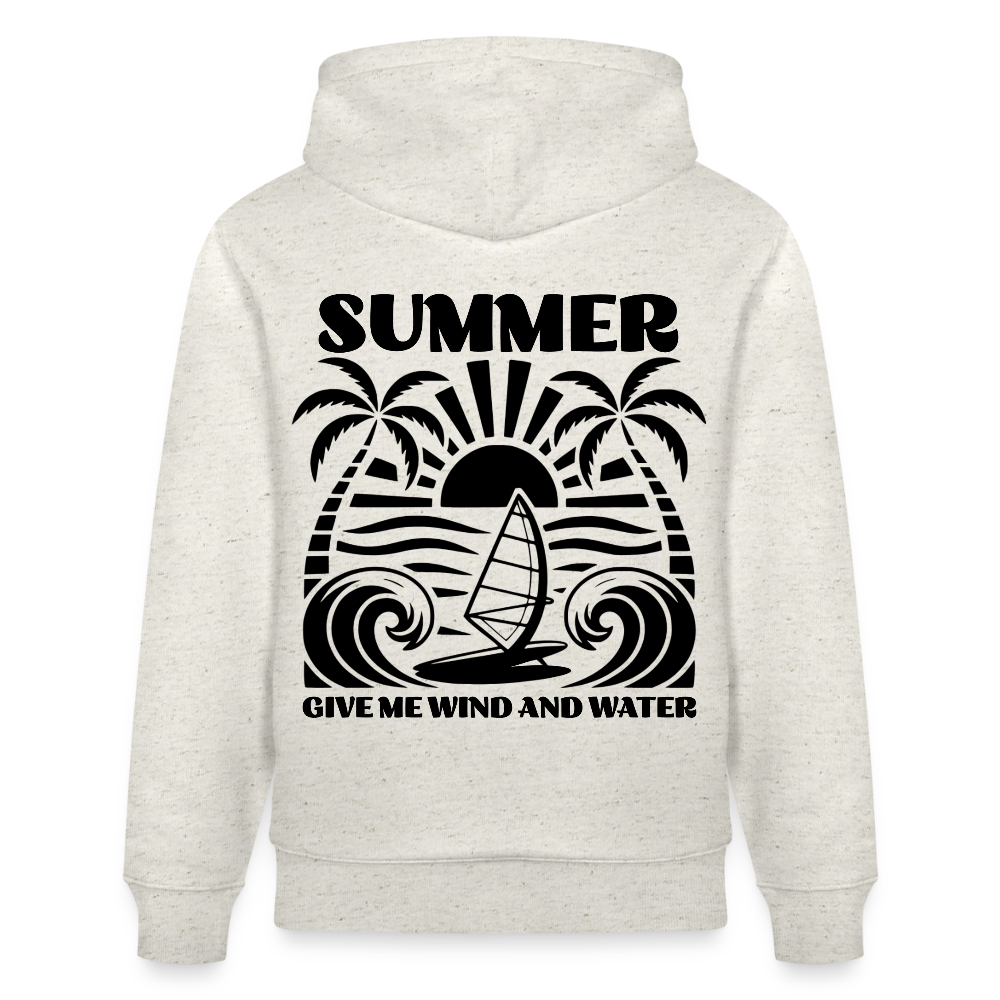 Unisex Bio-Hoodie CRUISER -give me wind and water- - Beige meliert