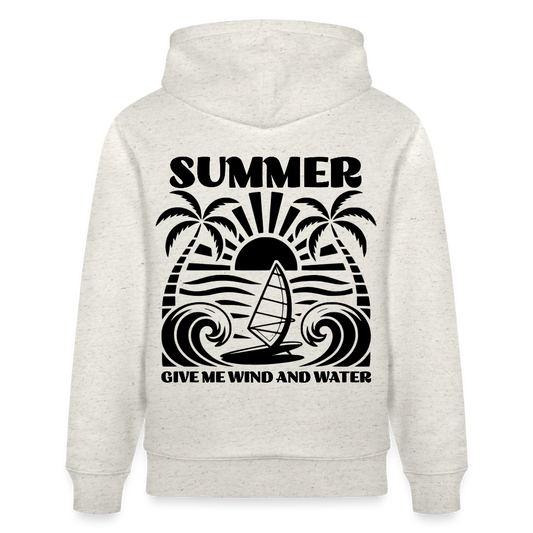 Unisex Bio-Hoodie CRUISER -give me wind and water- - Beige meliert